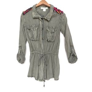 Urban Outfitters Green Button Down Shirt, Top